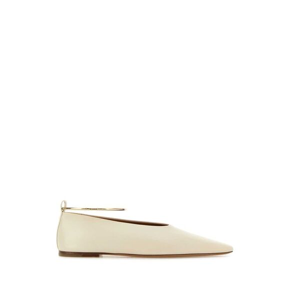 Jil Sander Women Ivory Leather Ballerinas